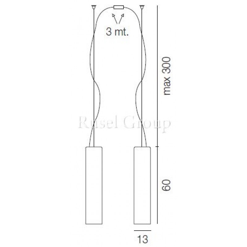 Подвесной светильник Vistosi TUBES SP 60 D2