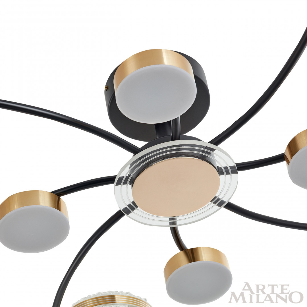 Люстра светодиодная 279169/4+4 BK/GD Arte Milano