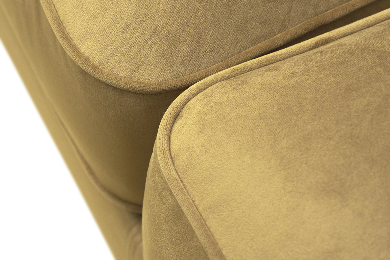 Диван Siena трехместный велюровый золотой Garda Decor SIENA-2K-Colt004