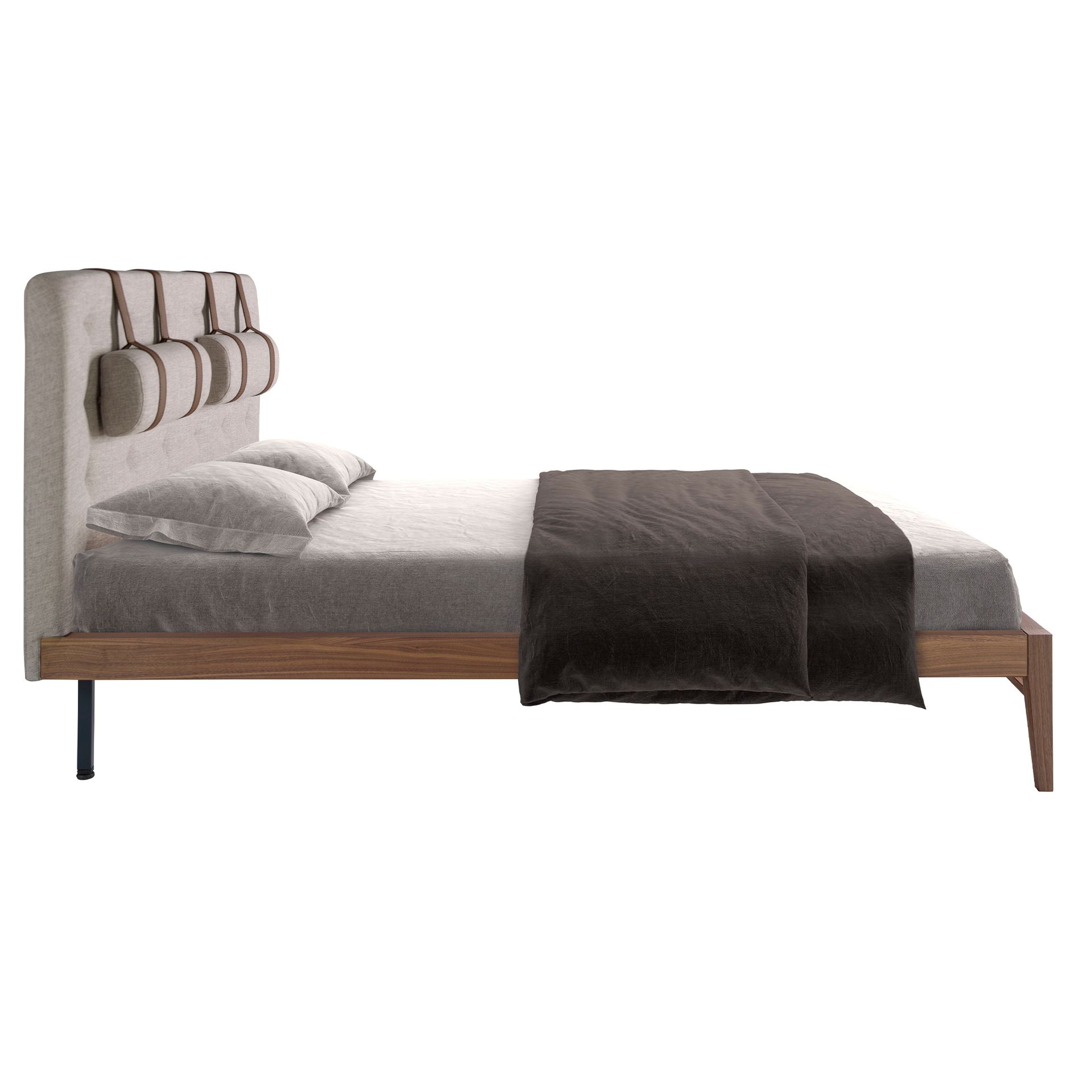 Кровать 7179/CP1709-B-160 серая тканевая тафтинговая 160 х 200 Angel Cerda