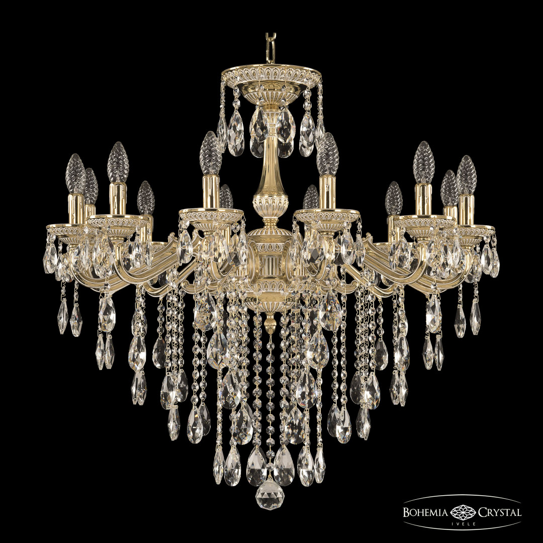 Люстра бронзовая с хрусталём 75102/12/250 B GW