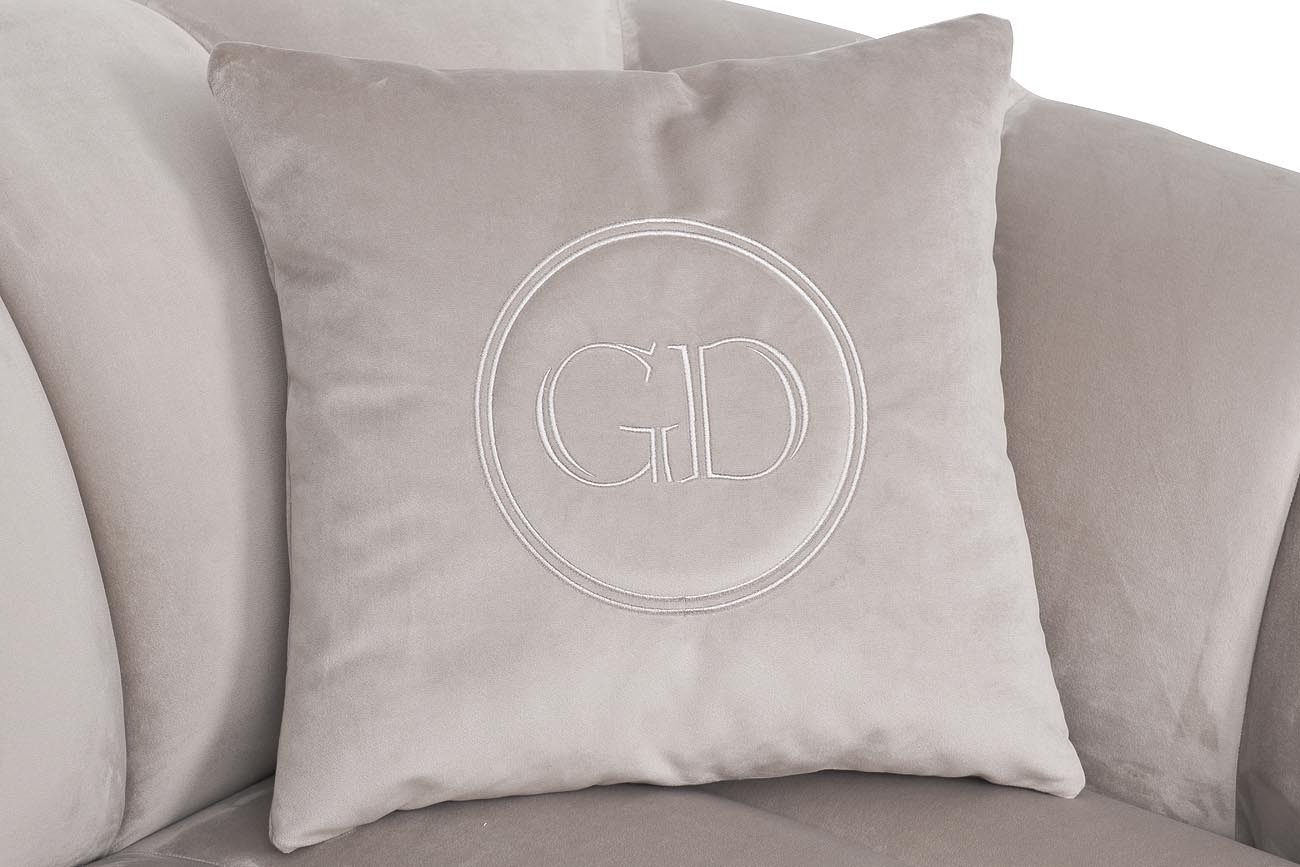 Диван Fabio двухместный велюровый бежево-серый Garda Decor FABIO-2-2K-БЕЖ/СЕР-Фант17