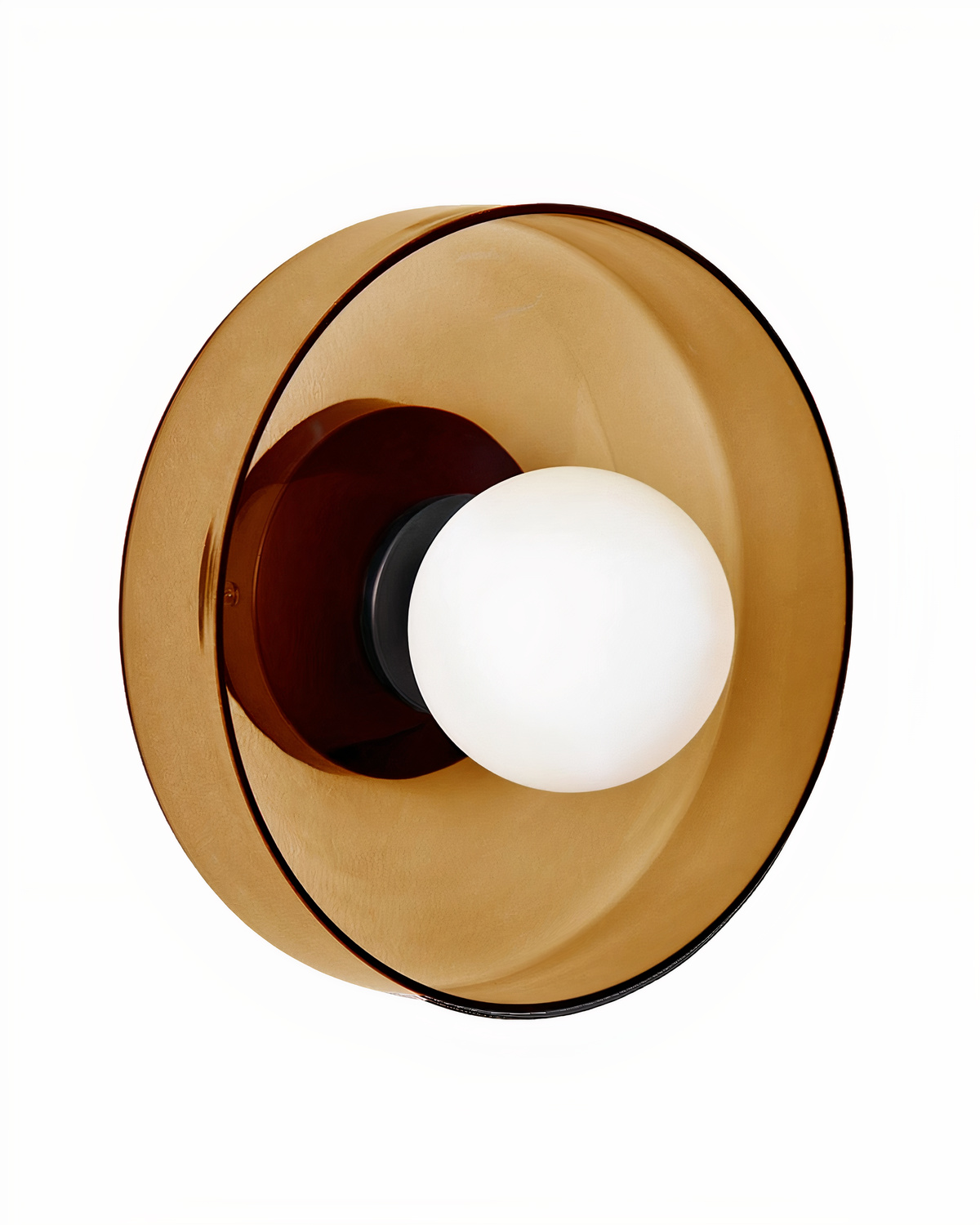 Настенный светильник с янтарным стеклом Кассель - Ø 25 см. Louvre Home LHLSC480324SWL