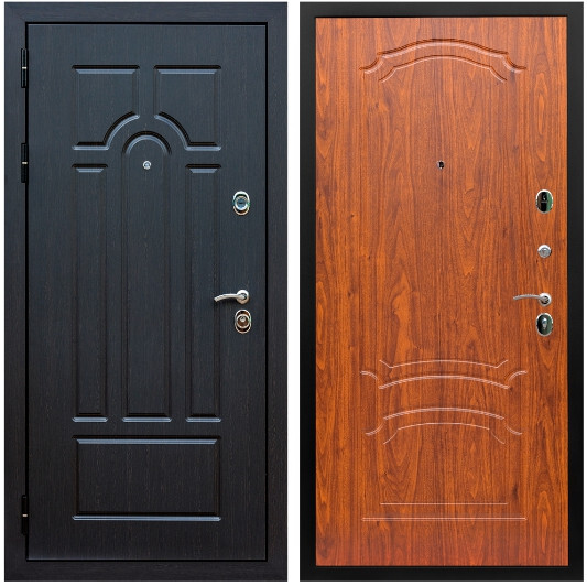 Дверь входная Graf Эврика МДФ 10 мм ФЛ-58 Венге / МДФ 6 мм ФЛ-140 Мореная береза