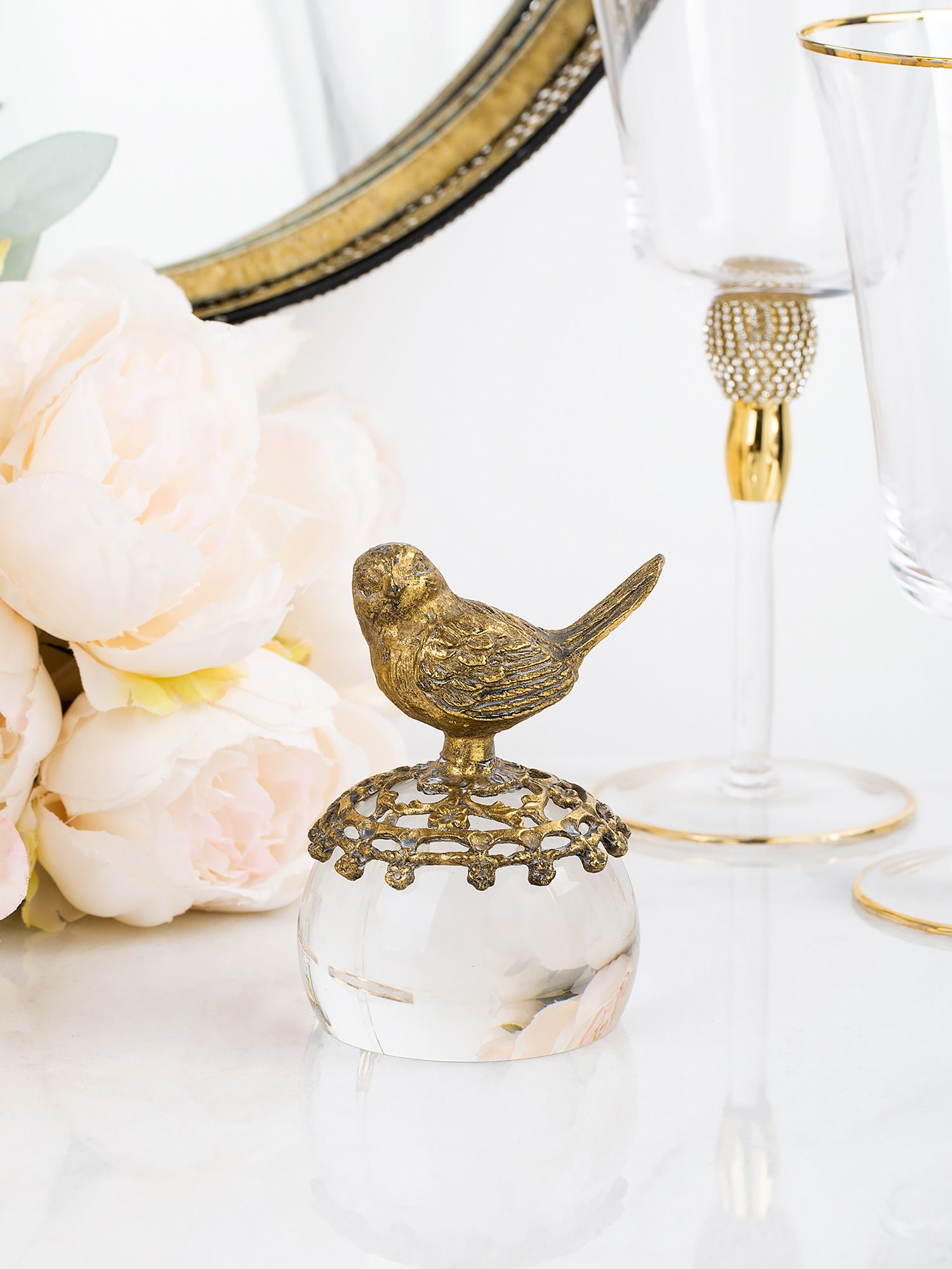 Фигурка Птичка на шаре Glasar 57-066