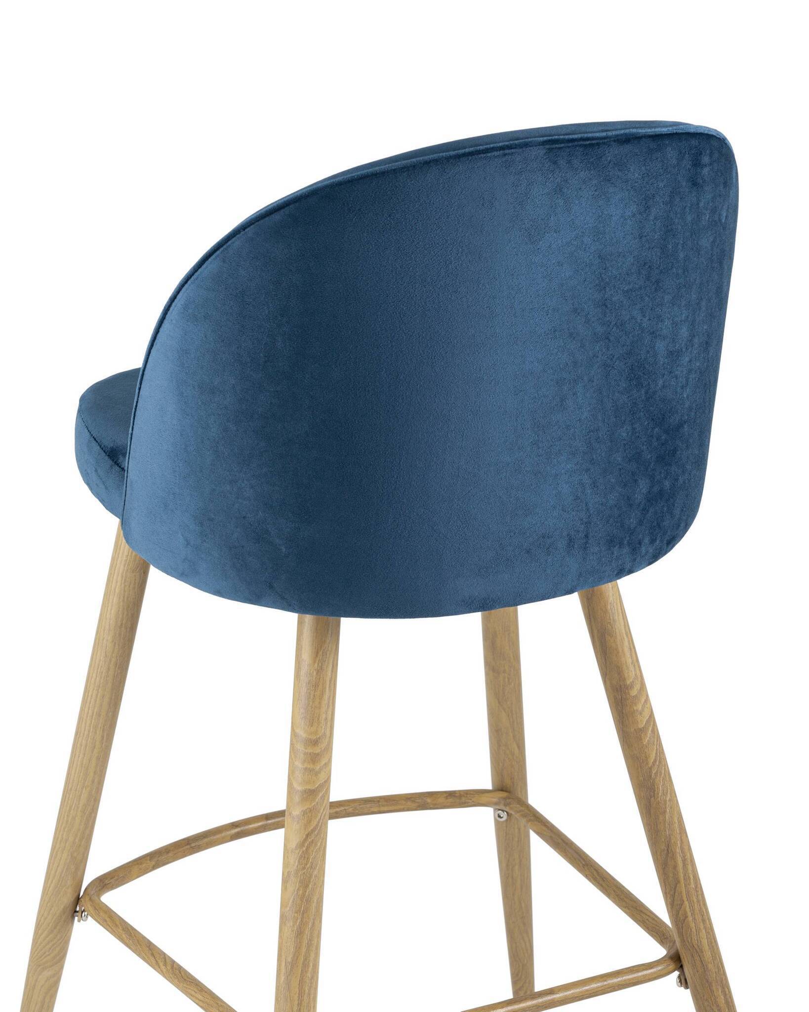 Стул барный Лион голубой велюр Stool Group