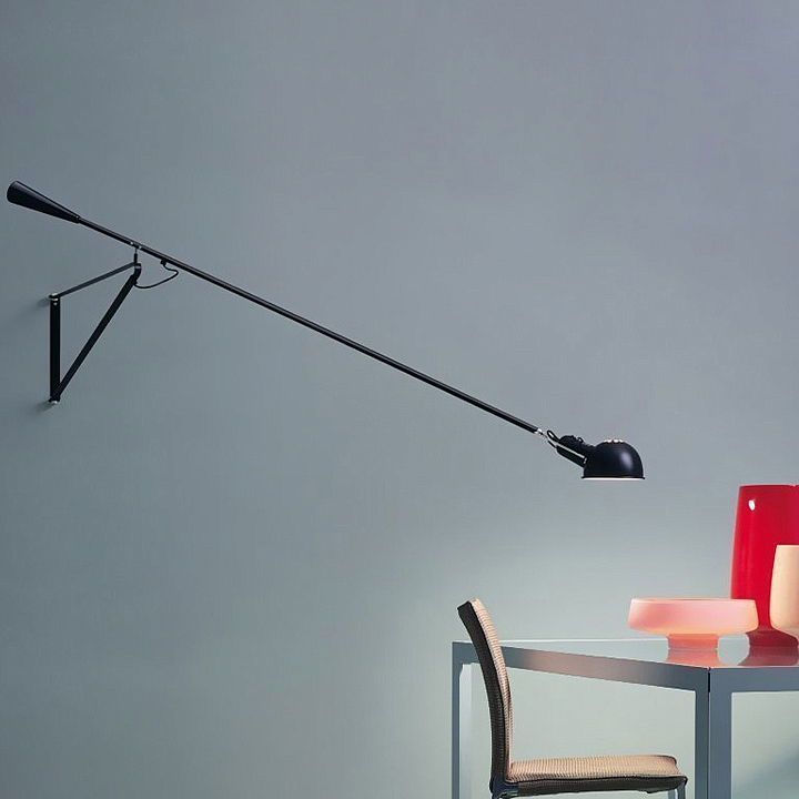 Настенный светильник FLOS Mod 265 Wall Lamp Black by Paolo Rizzatto 205 см by ImperiumLoft