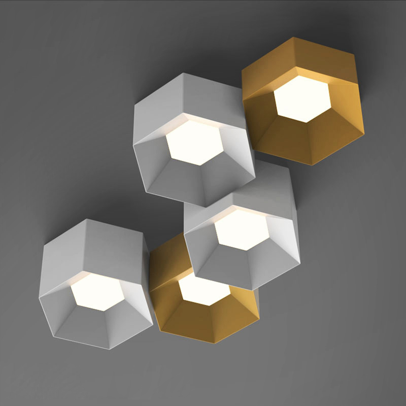 Потолочный светильник HEXAGON A H18 Light green by ImperiumLoft