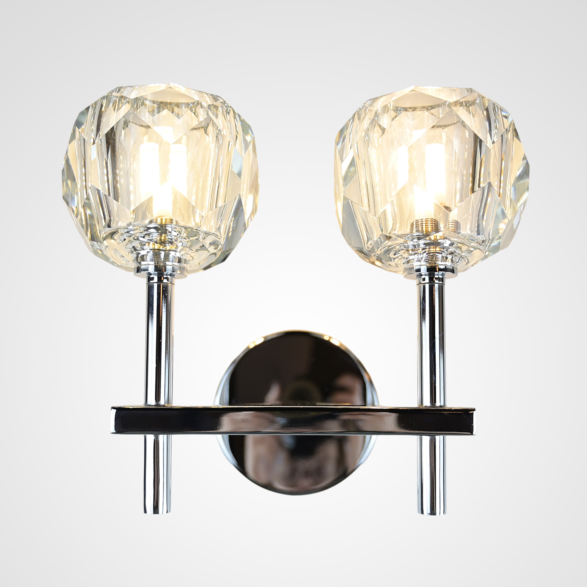 Бра Rh Boule De Cristal Double Sconce Chrome By Imperiumloft