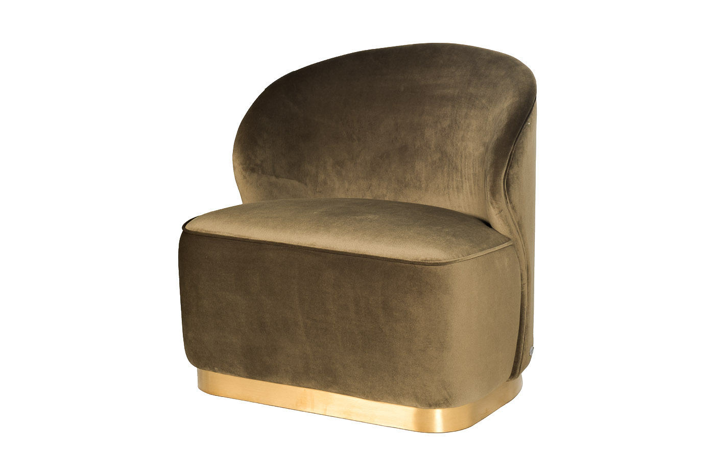 Кресло велюровое XXL темно-оливковое с золотом Garda Decor 46AS-AR3330-DOLV