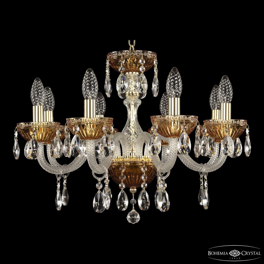 Люстра 5417/8/195 G Amber/M-1G Bohemia Ivele Crystal