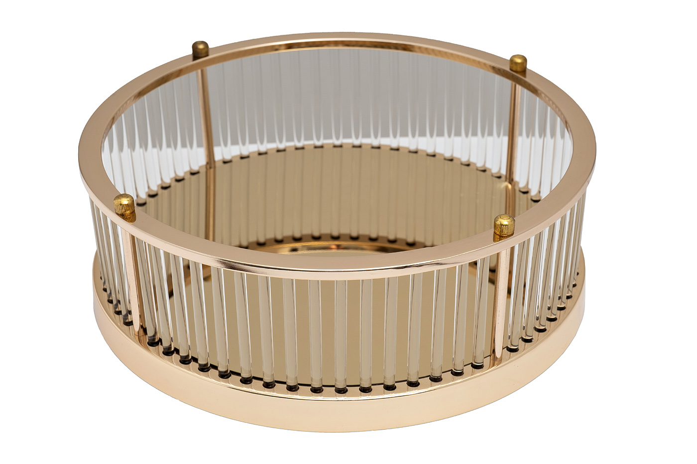 Поднос зеркальный с золотыми бортами 35см Garda Decor 2K299500-SG