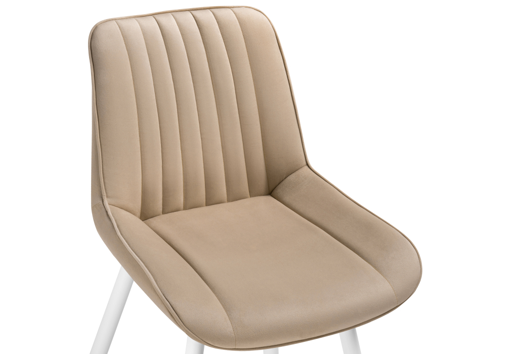 Стул Woodville Седа велюр бежевый / белый 502095