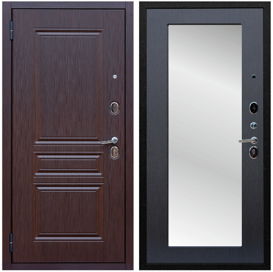 Дверь входная Graf Экстра МДФ 10 мм ФЛ-243 Лиственница шоколад / МДФ 10 мм ФЛЗ пастораль Венге