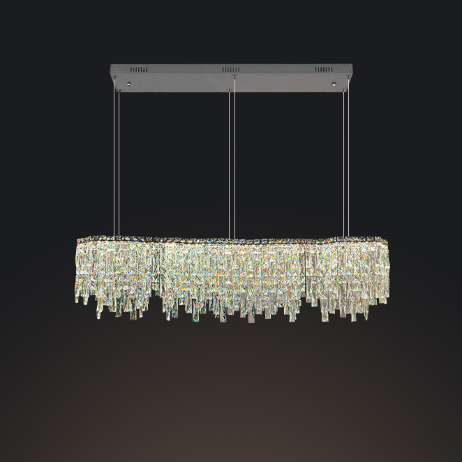 Реечный, рядный светильник MICHELLE LONG L120 Chrome by ImperiumLoft