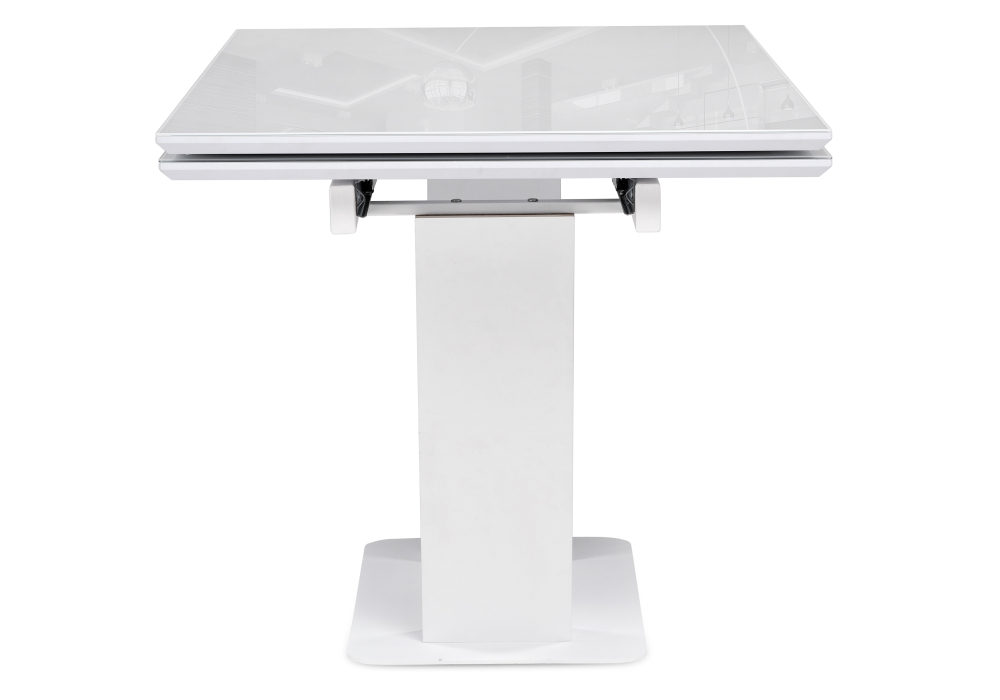 Стол стеклянный Woodville Конор 140(200)х80х73 ультра белый / белый 517338
