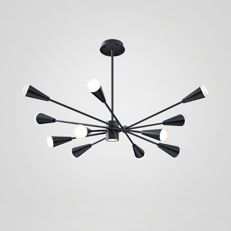 Подвесная люстра MILTON 10 Черный by ImperiumLoft