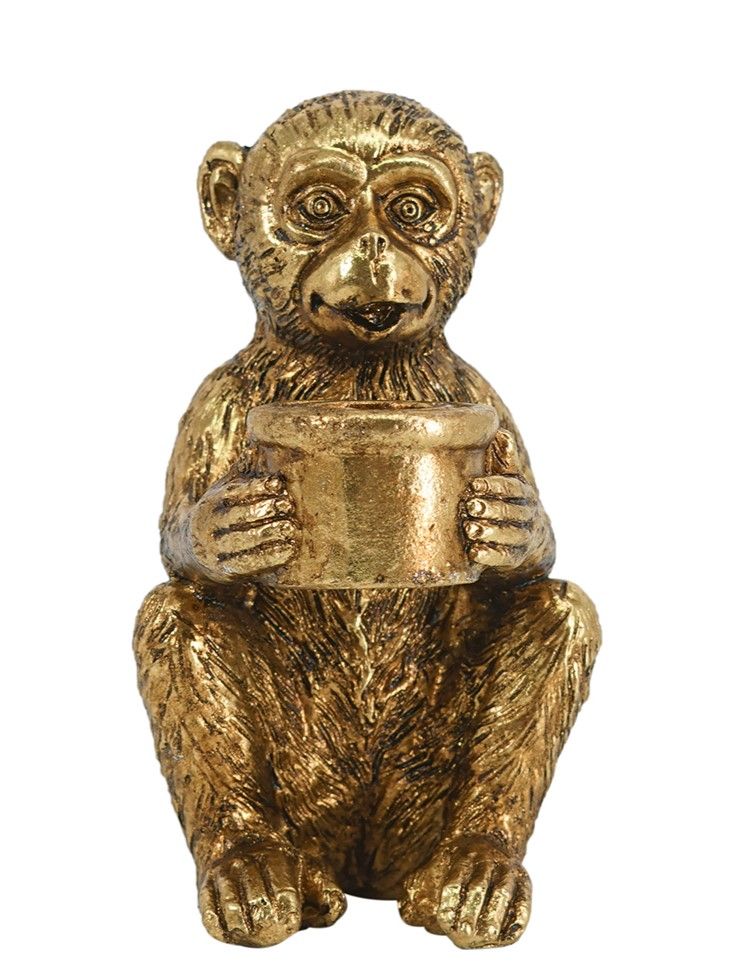 Подсвечник в руках обезьяны Glasar 72434