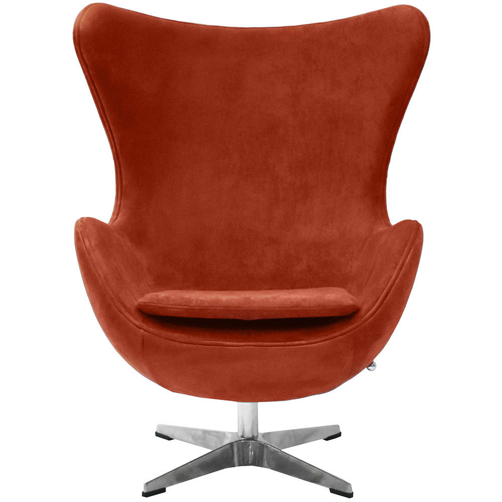 Кресло EGG CHAIR терракотовый, искусственная замша Bradex Home FR 0646