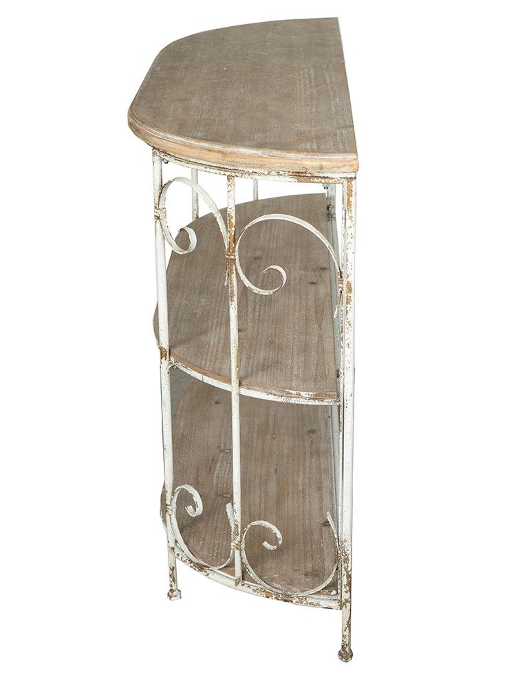 Консоль пристенная с двумя полками Прованс Glasar 86874