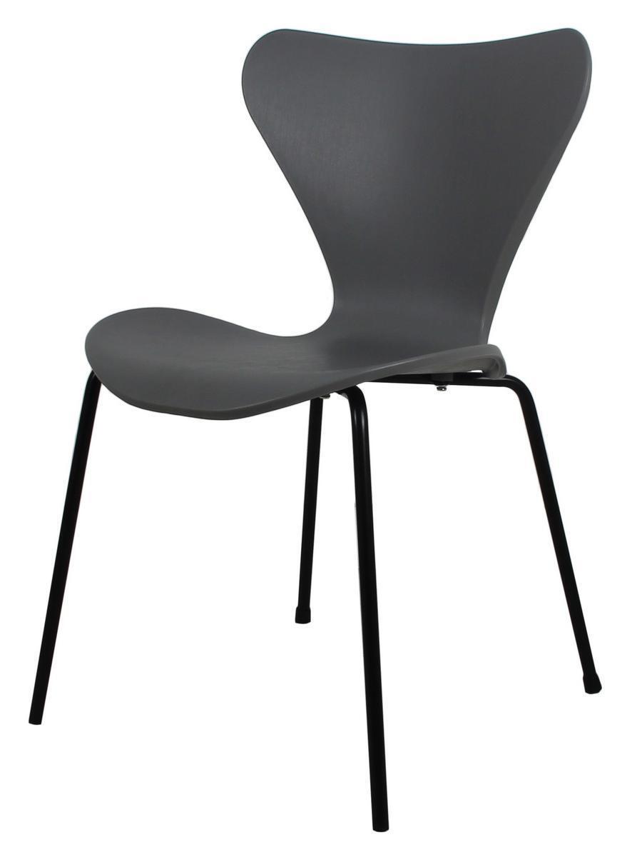 Стул Seven серый с чёрными ножками Bradex Home FR 0422
