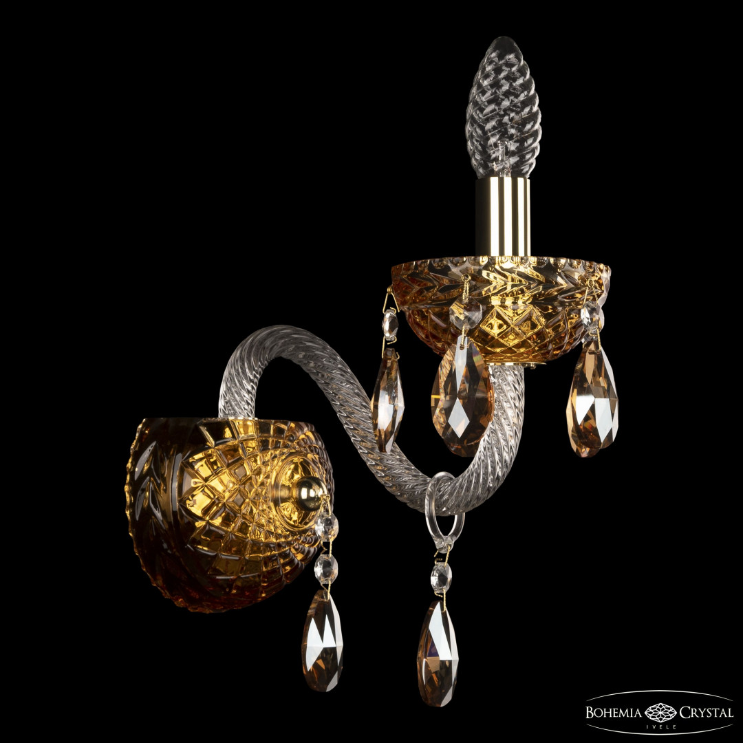 Бра 5417B/1/165 G Amber/M-1F K721 Bohemia Ivele Crystal