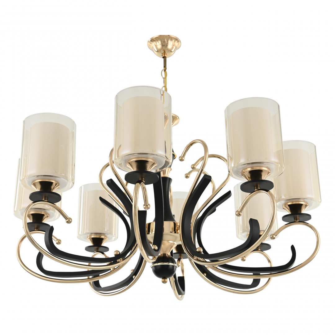 Люстра подвесная с плафонами 302237/8 Bk/Gd Arte Milano