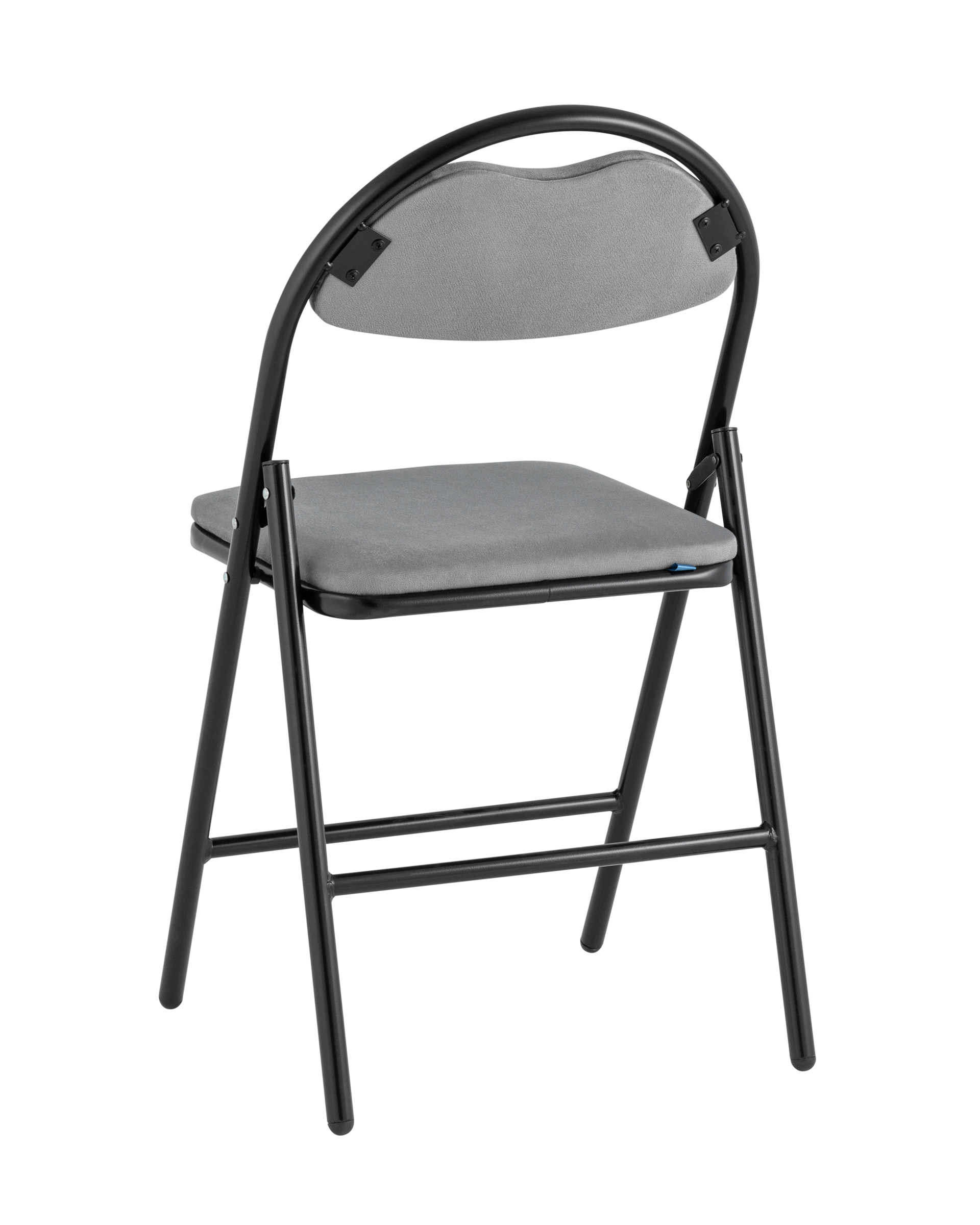 Стул складной Hagen велюр серый каркас черный Stool Group