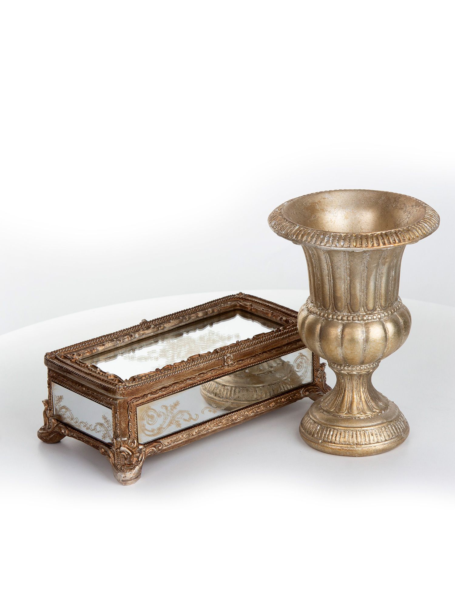 Вазочка на ножке, под старину Glasar 28-724