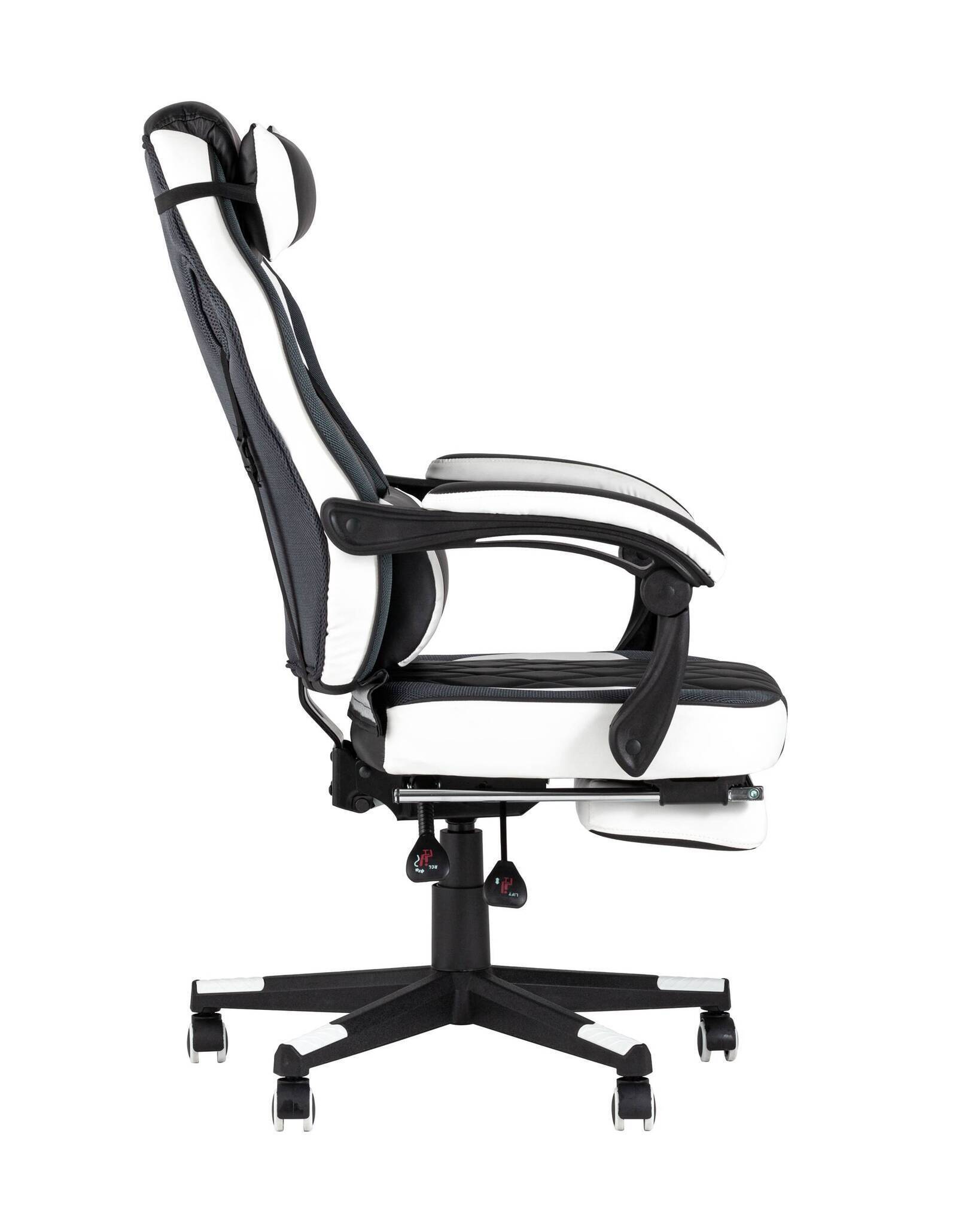 Кресло игровоеs Virage черно-белое TopChairs