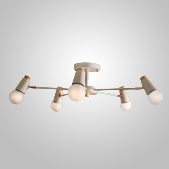 Люстра на штанге ROTARY L5 White by ImperiumLoft