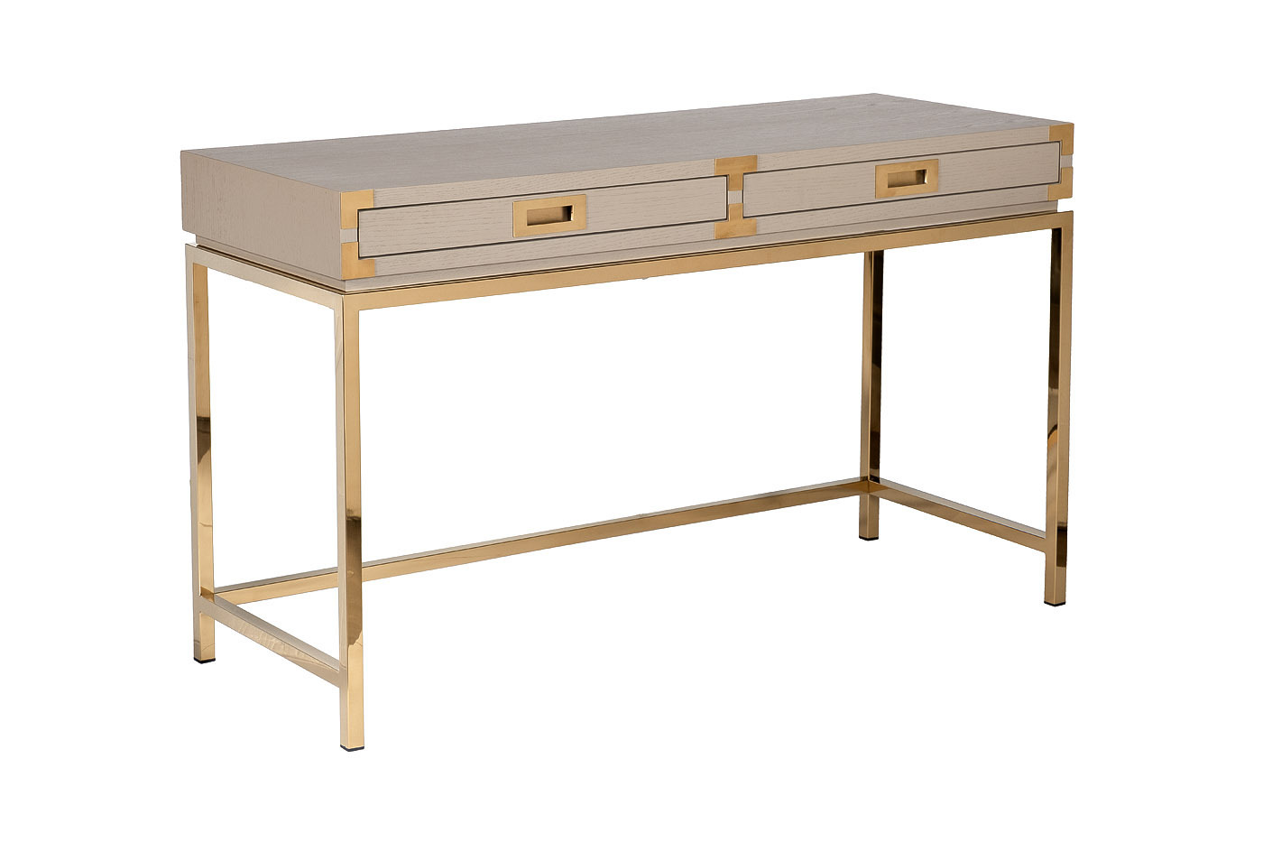 Стол письменный светлый шпон/золото Garda Decor 46AS-D4084-TP