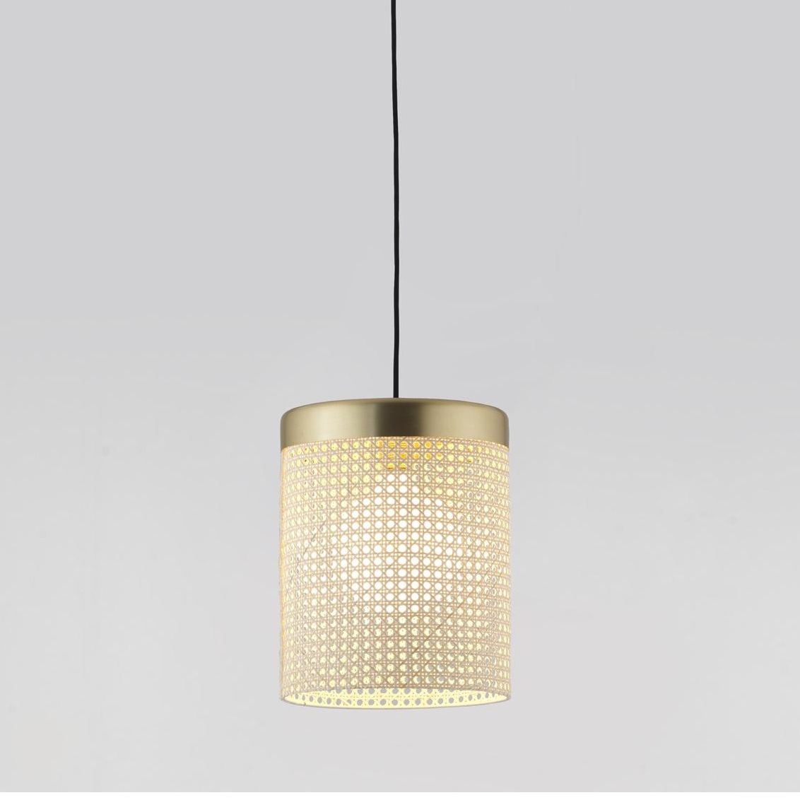 Подвесной светильник Ptan латунь / натуральный ротанг Aromas del Campo