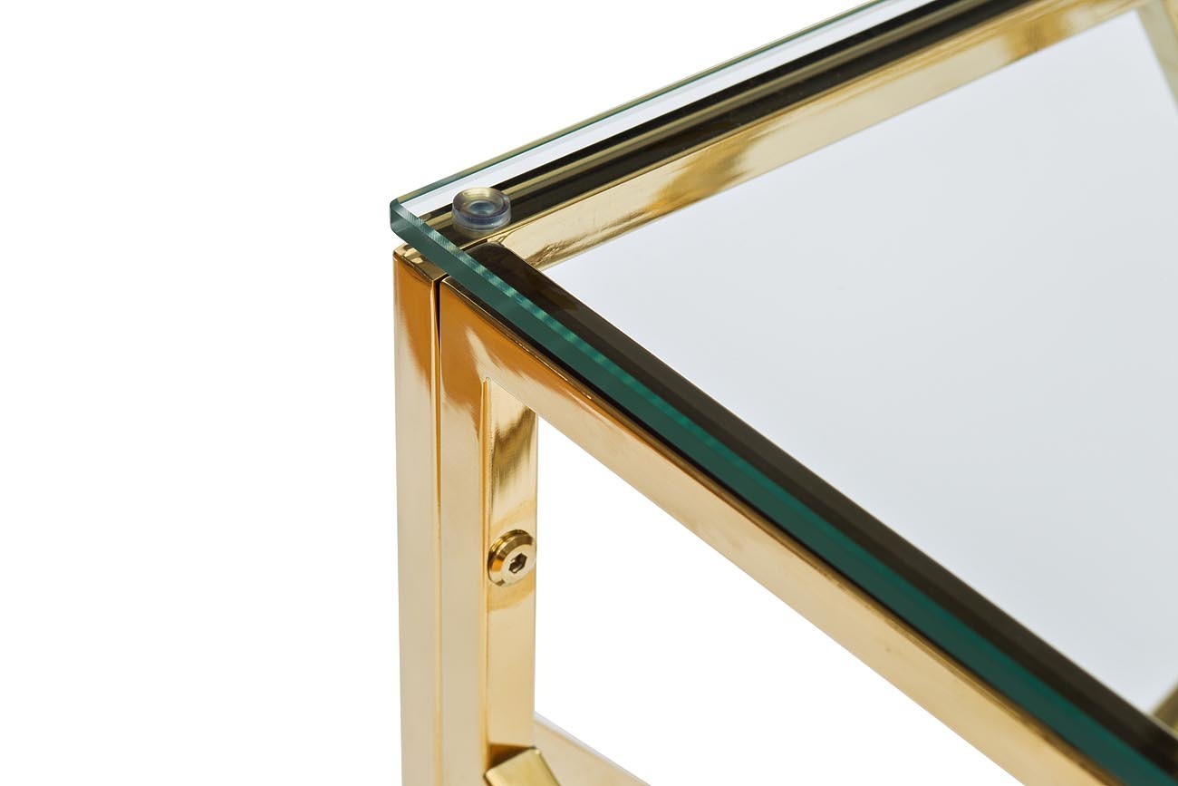 Столик журнальный золотой Garda Decor GY-ET2051214GOLD