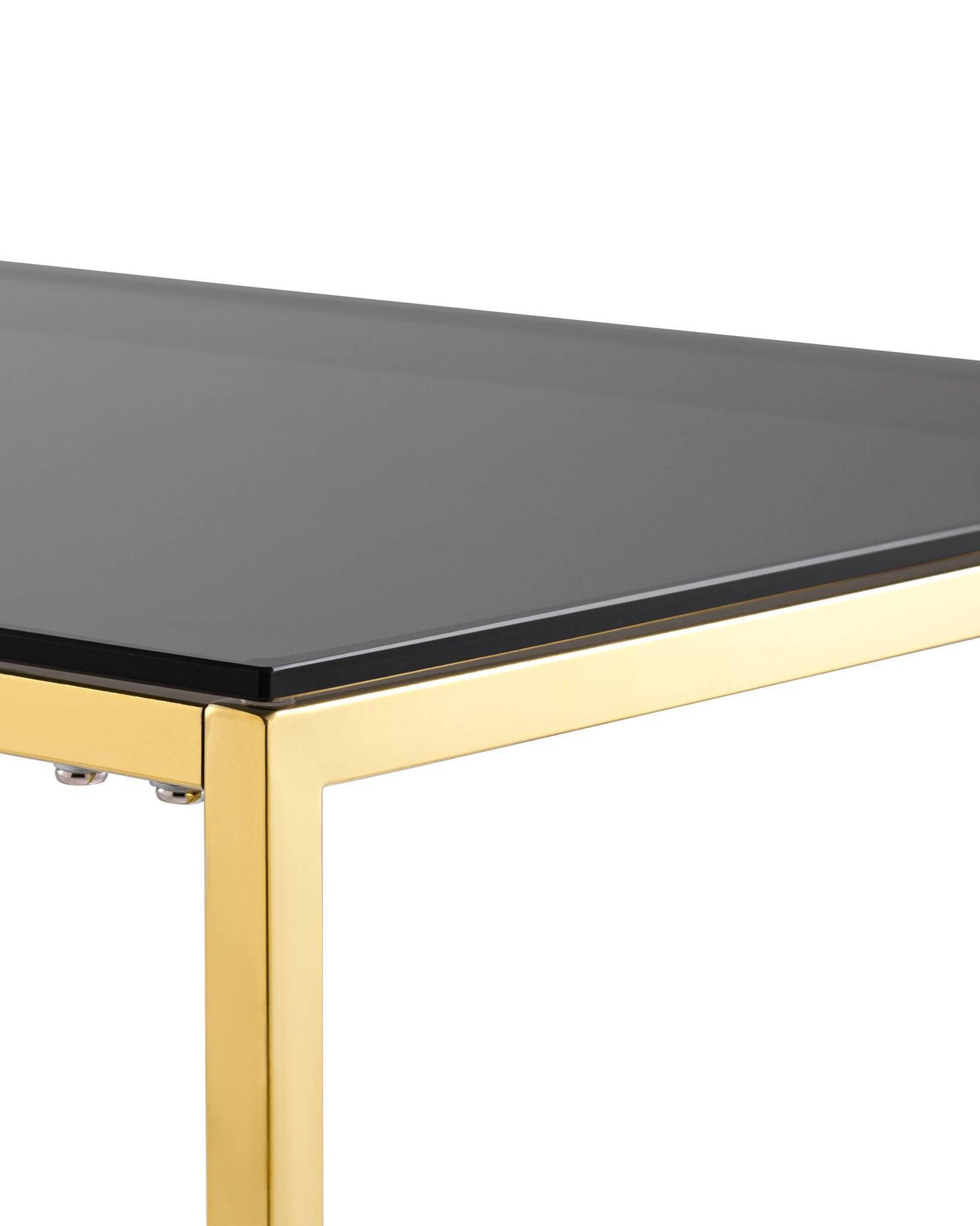Журнальный стол 120*60 ТАУН золото стекло smoke Stool Group