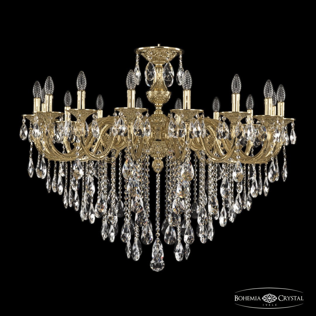 Люстра бронзовая с хрусталём 71201/16/360 B G