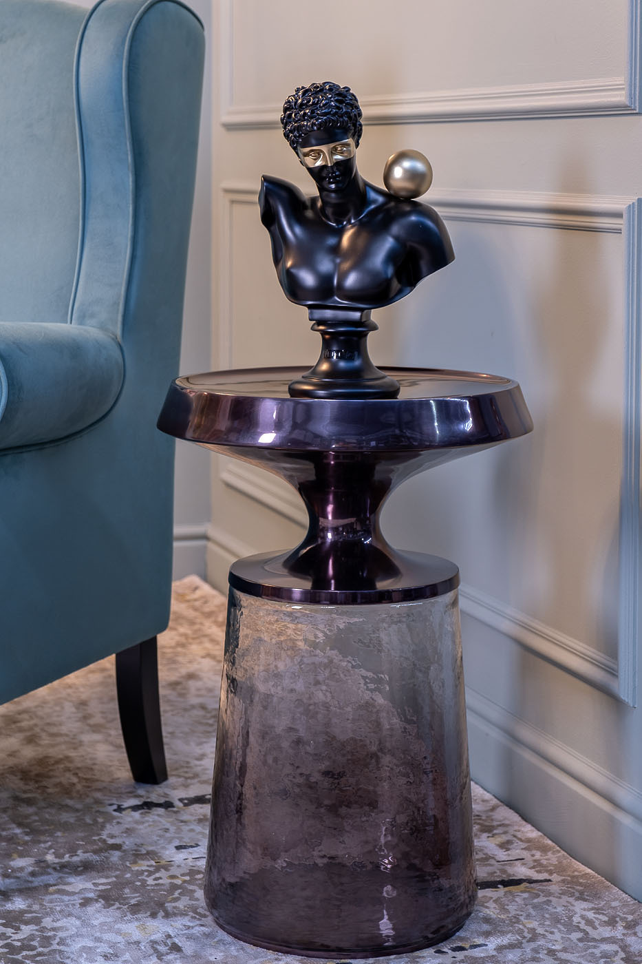 Статуэтка "Античный бюст" мужской черный Garda Decor D3524