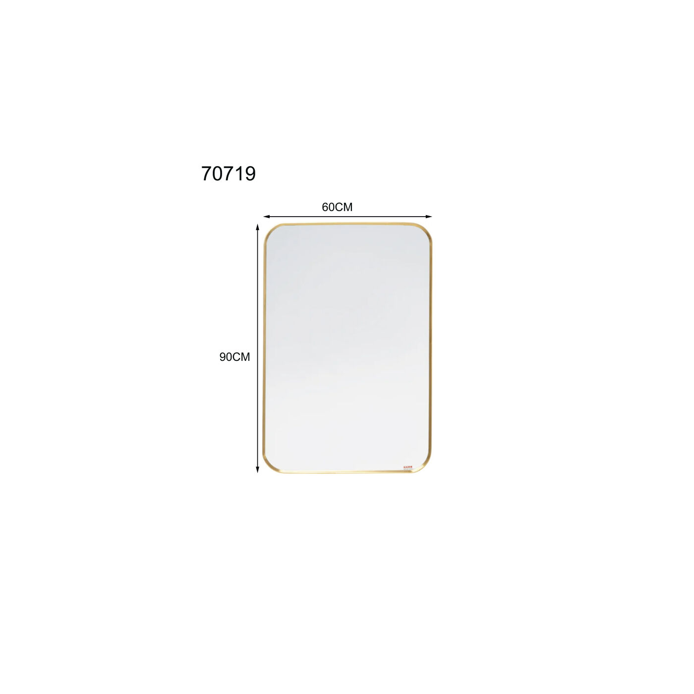 Зеркало настенное Simply Brass 60x90cm KARE 70719