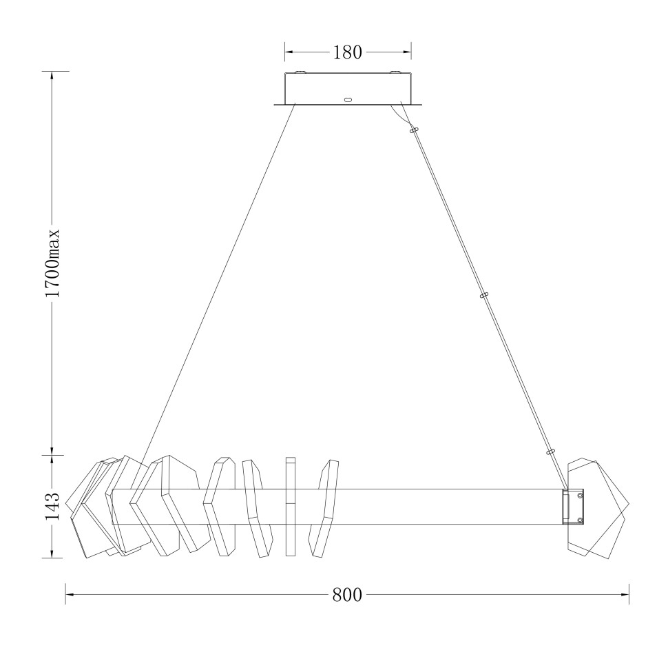 Люстра подвесная Fluorite FL1177-8P
