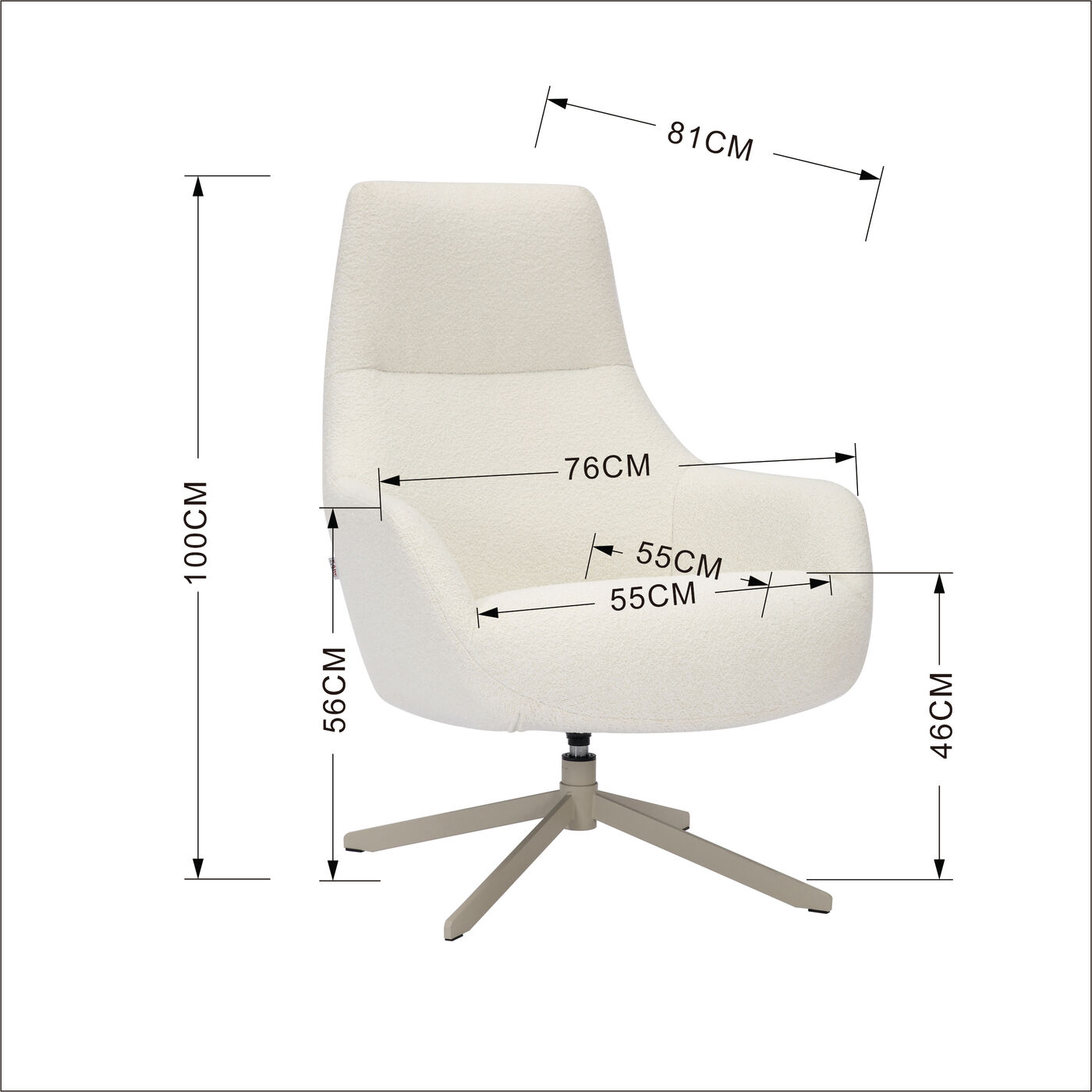 Кресло вращающееся Mimi Yellow KARE 70687