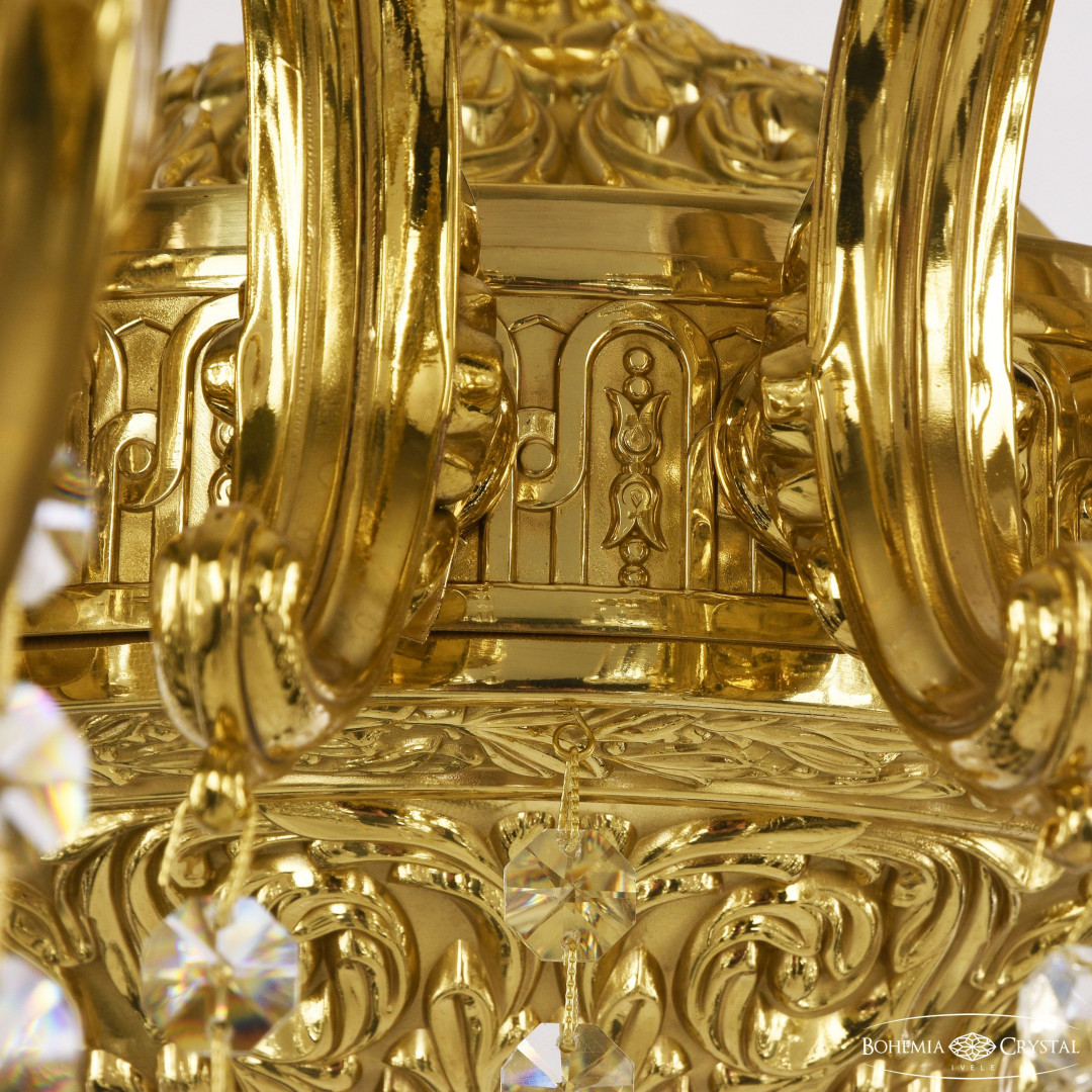 Люстра бронзовая с хрусталём 72101/16/360 A G