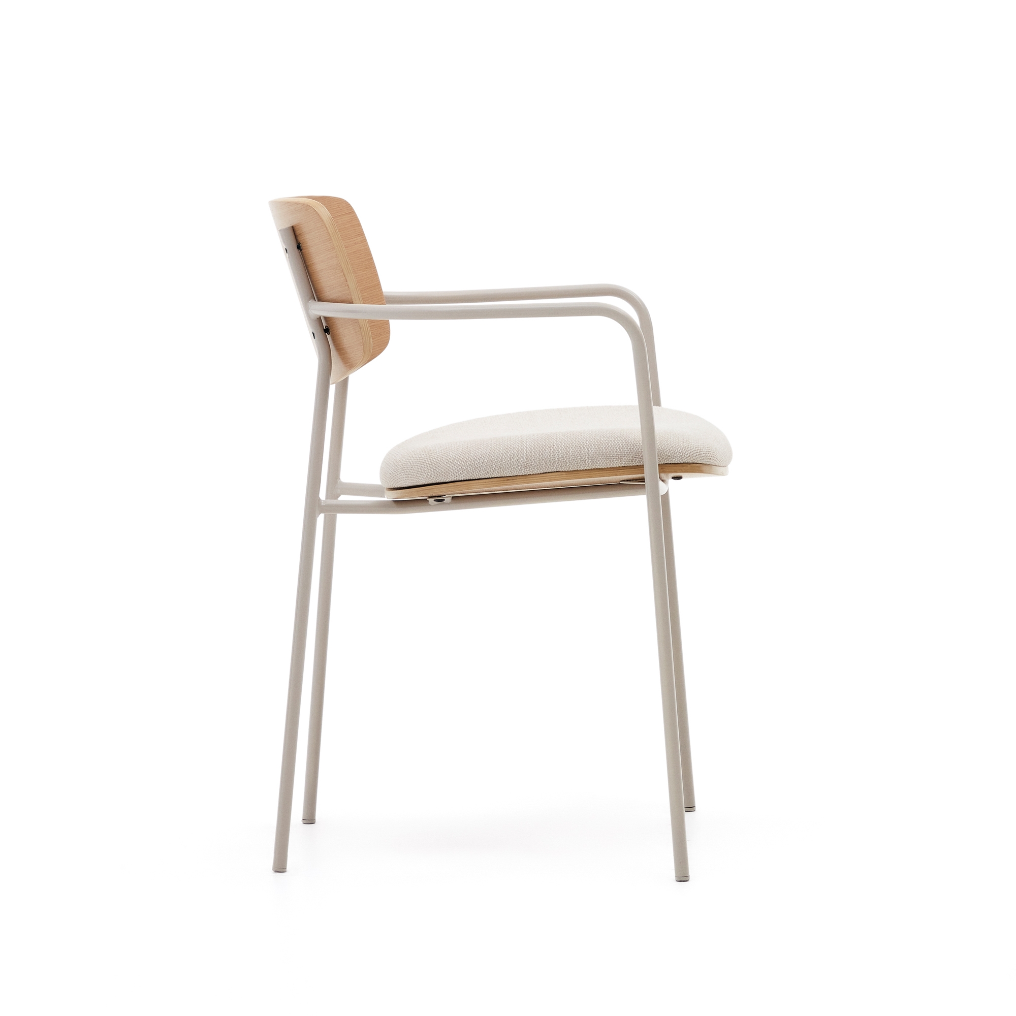 Maureen Штабелируемый стул из дубового шпона с бежевыми ножками La Forma (ex Julia Grup)