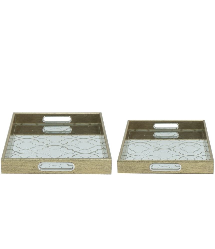 Подносы с зеркальной поверхностью, набор Glasar 86764