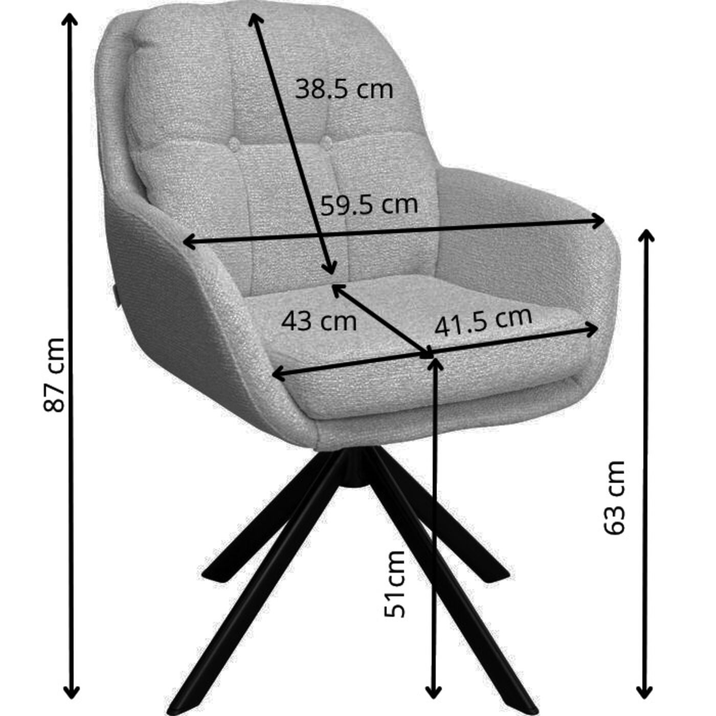 Кресло вращающееся Molly Beige KARE 70423