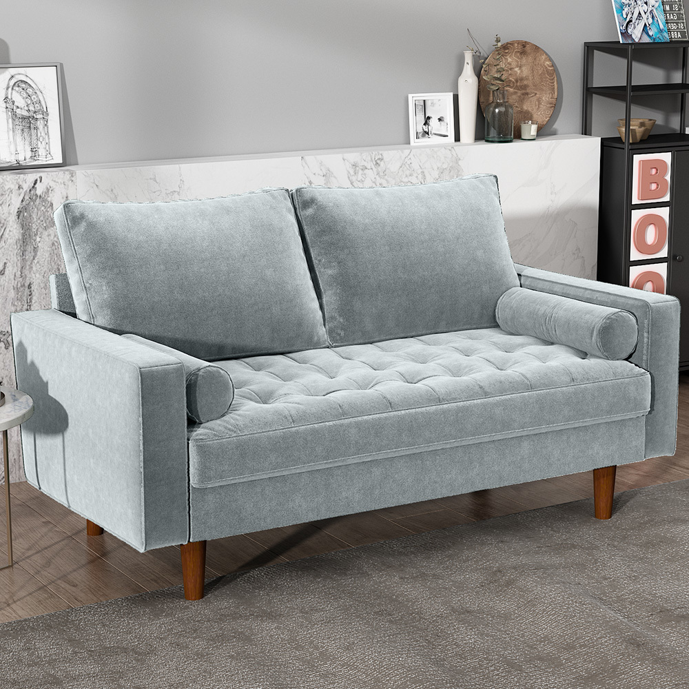 Диван Scott двухместный серо-голубой Bradex Home FR 0476