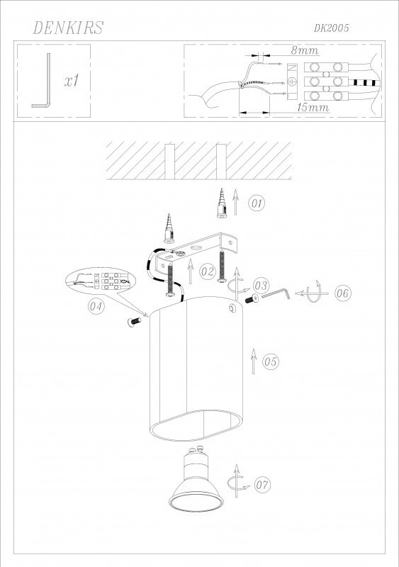 Накладной светильник Denkirs DK2005-YE