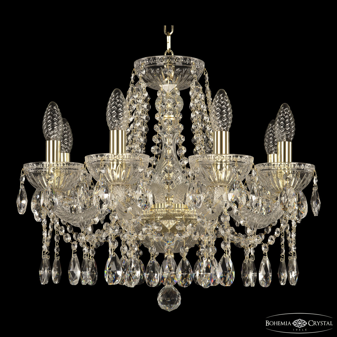 Люстра 5413/8/165 G Clear/M-1G Bohemia Ivele Crystal