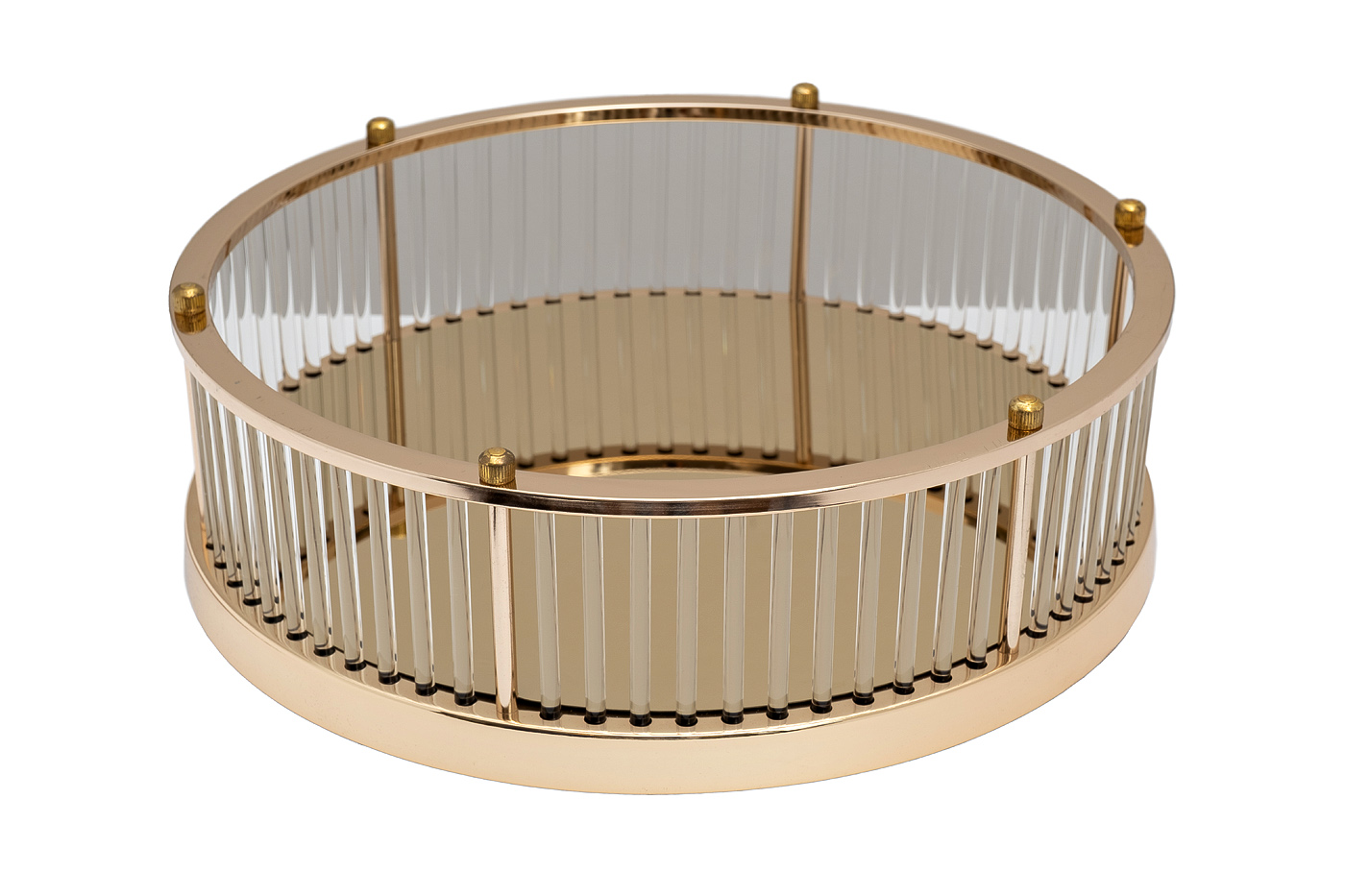 Поднос зеркальный с золотыми бортами 40см Garda Decor 2K299500-G