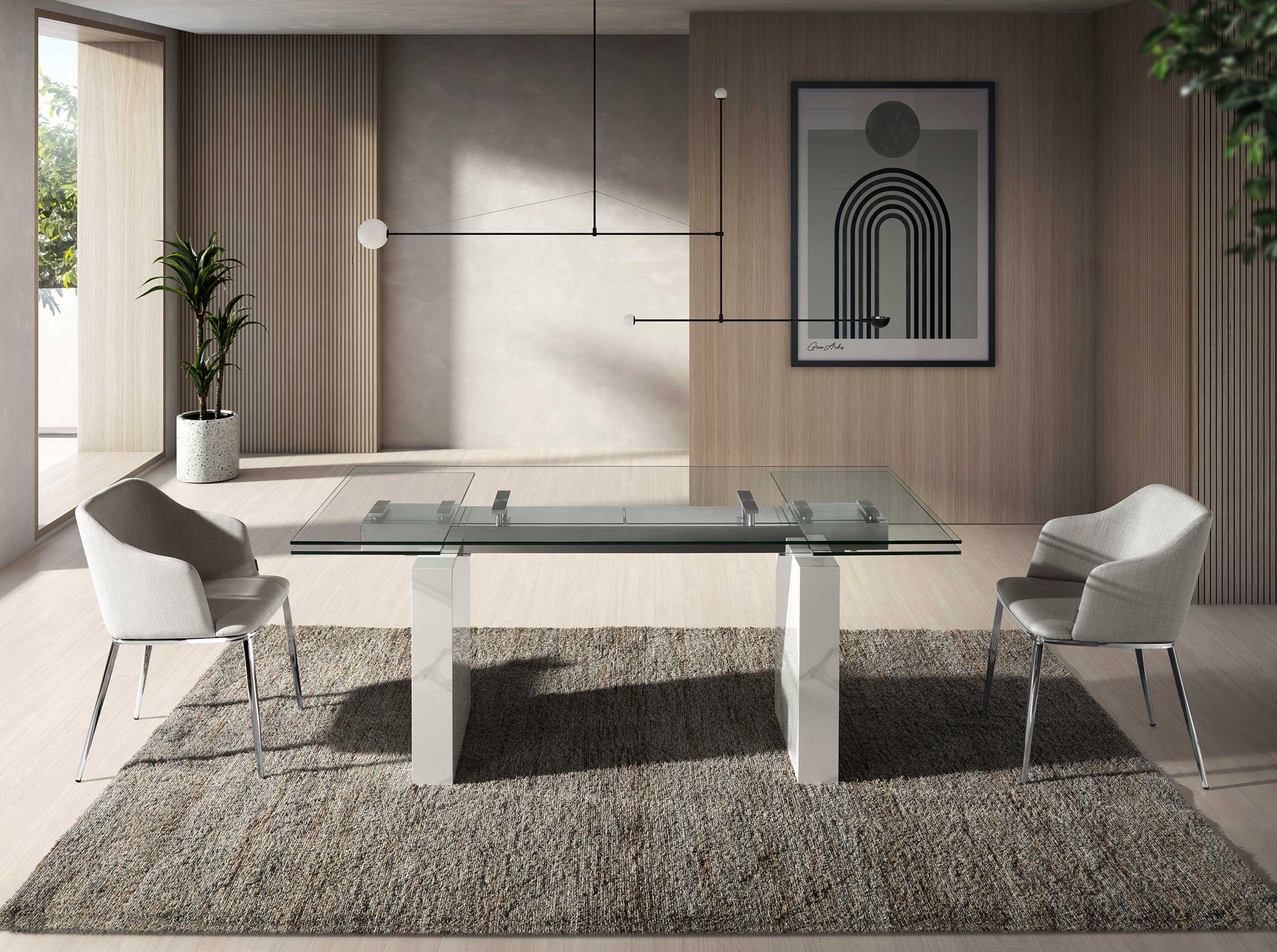 Серый тканевый стул модель 4050 Angel Cerda