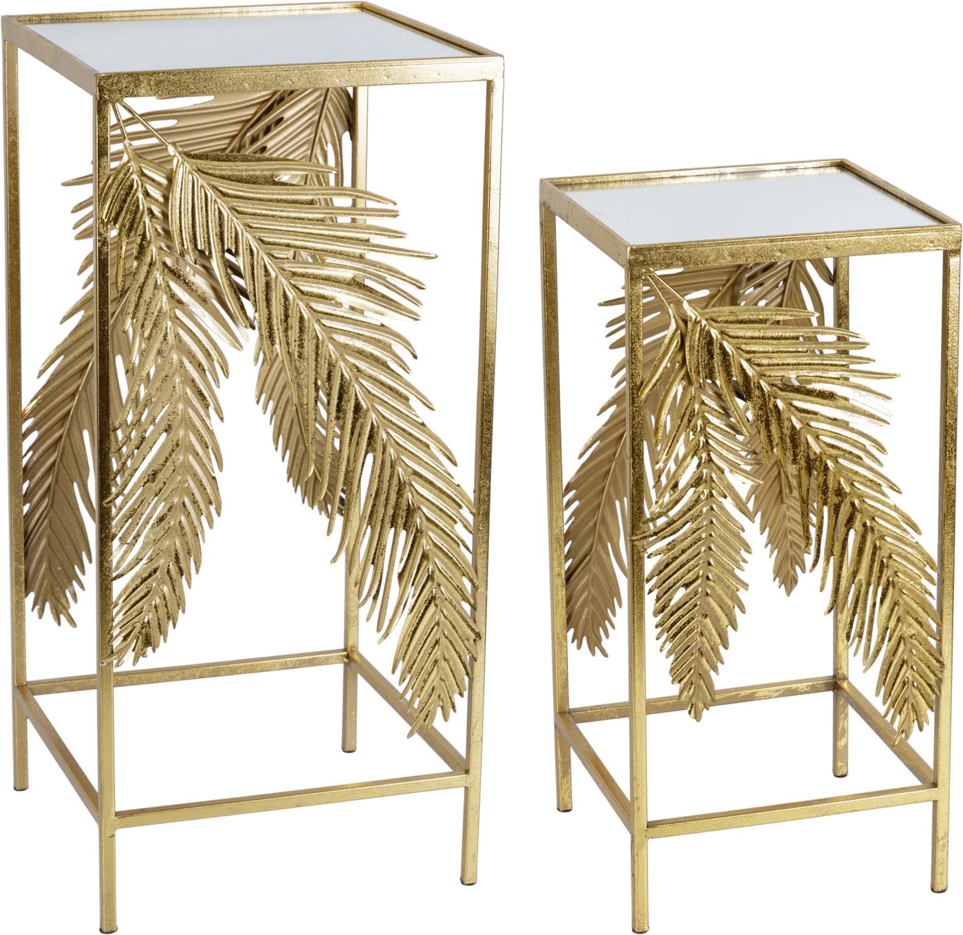 Столики интерьерные с зеркальной столешницей, набор, Glasar 57-103/102